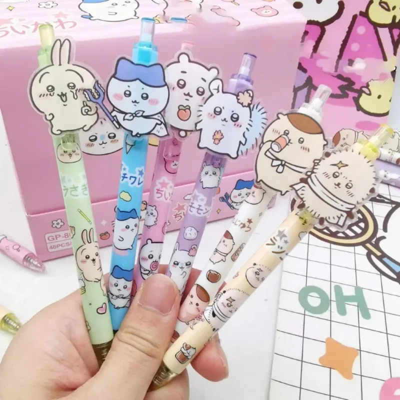 Stationery Supplier - かわいいチーカワ ジェルペン 0.5mm 黒インク かわいい漫画デザインの押し出し式ボールペン 滑らかな書き心地