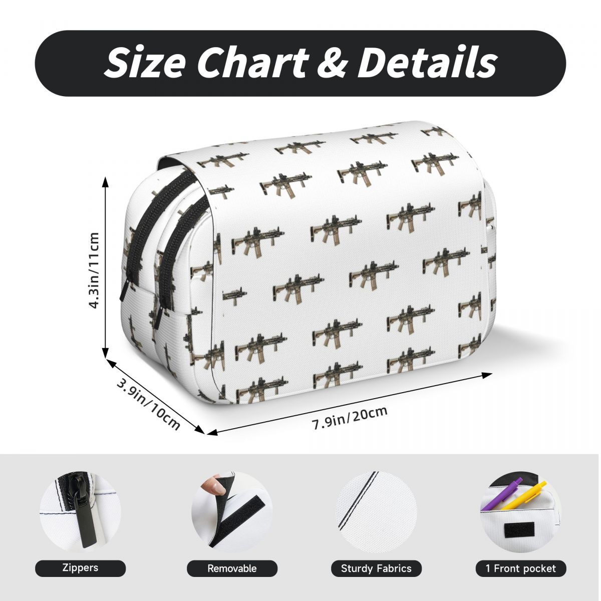 AR-15 タンカラー迷彩柄のペンケース - 男の子・女の子 - Tan Stationery & Office Supply のレビューと価格
