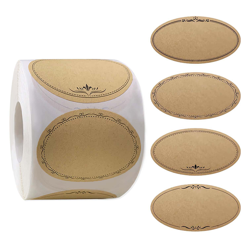 250枚/ロール 2.5*1.4インチ クラフト紙 家庭用  - Sticker Label Roll のレビューと価格