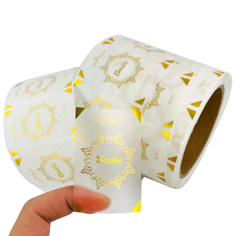 カスタムロゴ入り透明PVCスタンプ化粧品ラベル、パーソナライ - Sticker Label Roll のレビューと価格