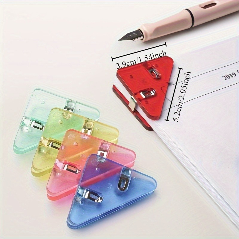 22個のクリアトライアングルクリップセット |   直角プラ - Binder Clip Assorted のレビューと価格