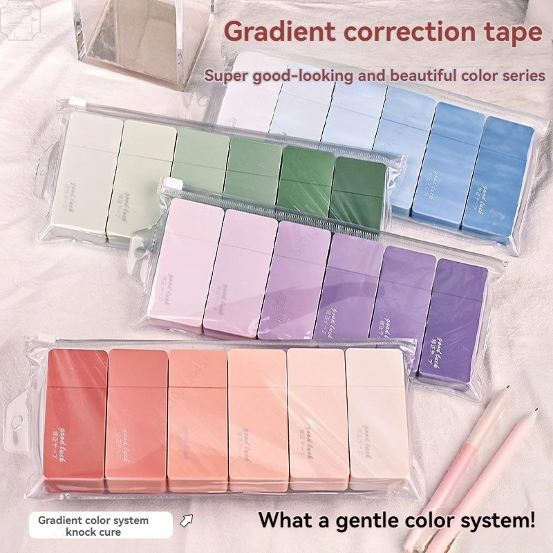 6 個のかわいいマカロン修正テープかわいい修正文具学生用学校 - Correction Tape Roller のレビューと価格