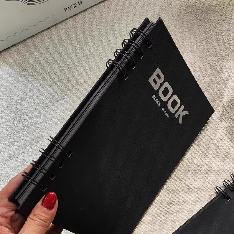 A4サイズ、黒色のカード紙を使用したスケッチブック。両面リン - Art Sketchbook Ring のレビューと価格