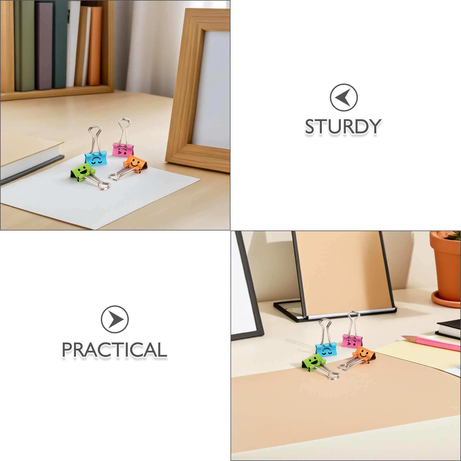 40個入り、様々な色のクリップセット。学校用品やオフィスでの - Binder Clip Assorted のレビューと価格
